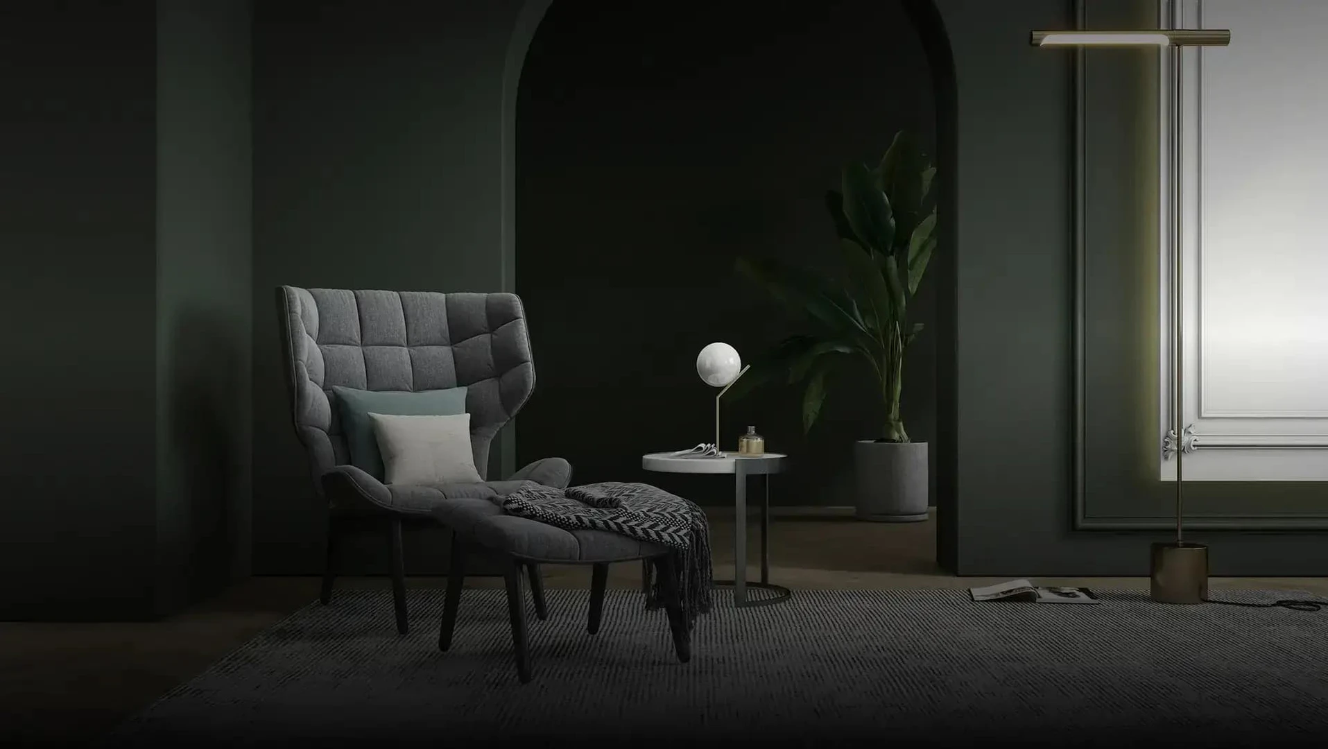 Modern living room interior designed with Paintitai