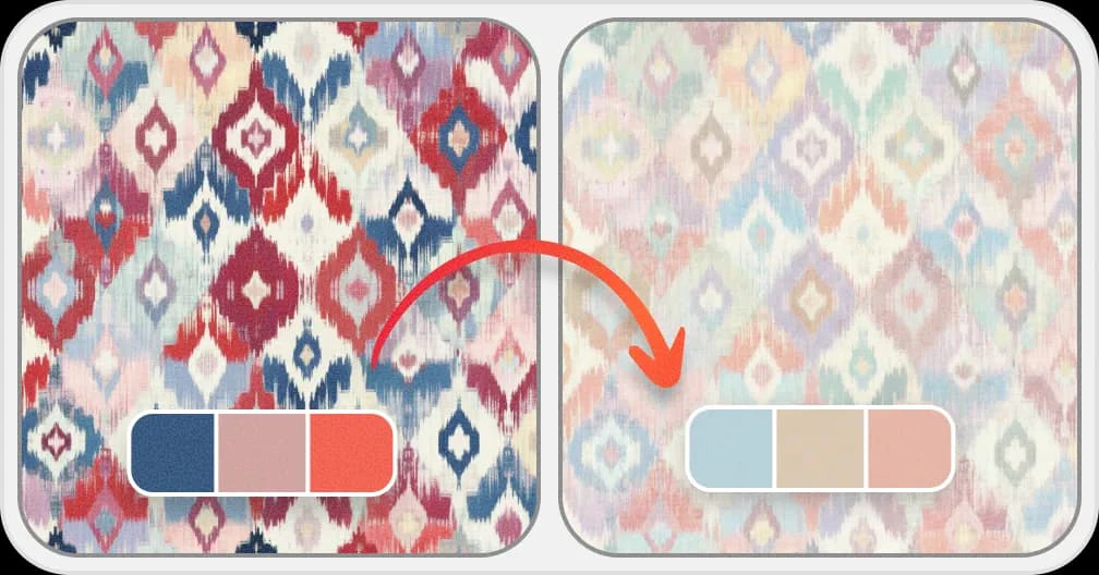 PatternedAI showing recoloring patterns in one click