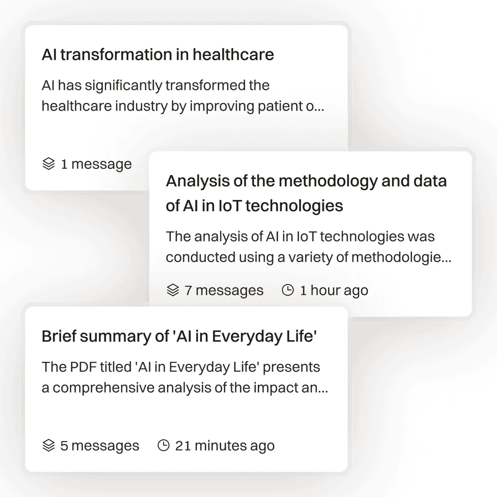 Showing Pdfbffai's multi-chat documents feature