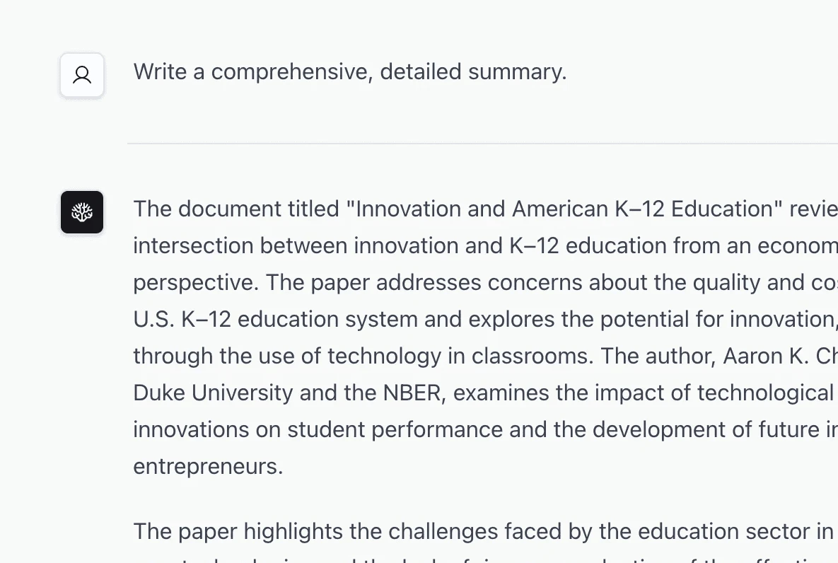 PDF GPT summarization feature demonstration