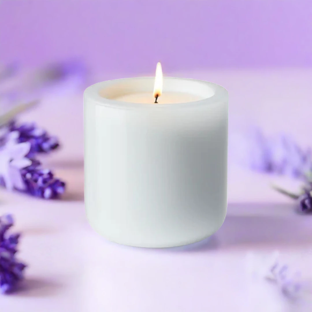 Candle product photography example with Pebblely