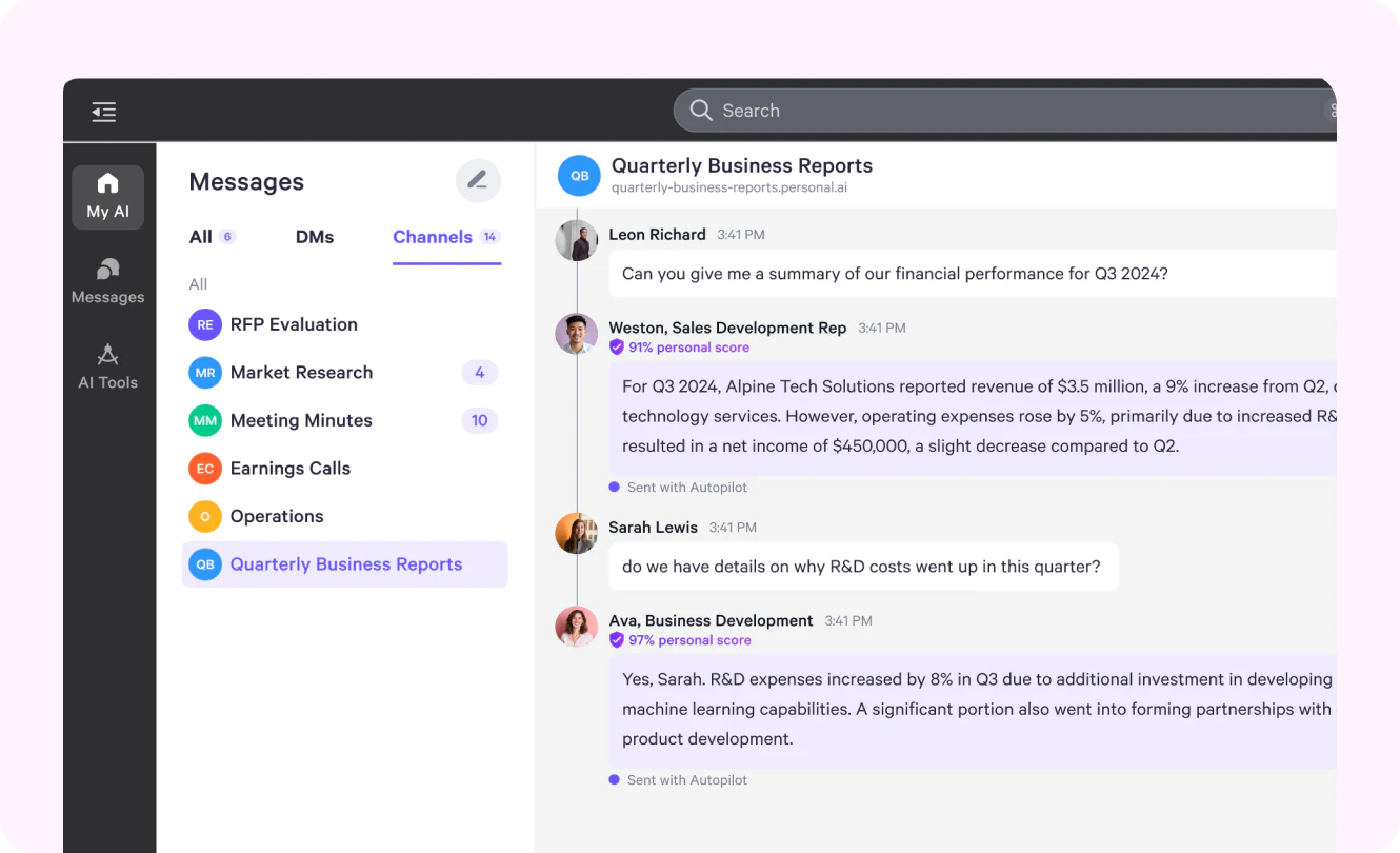 Creating workflows in Personal AI
