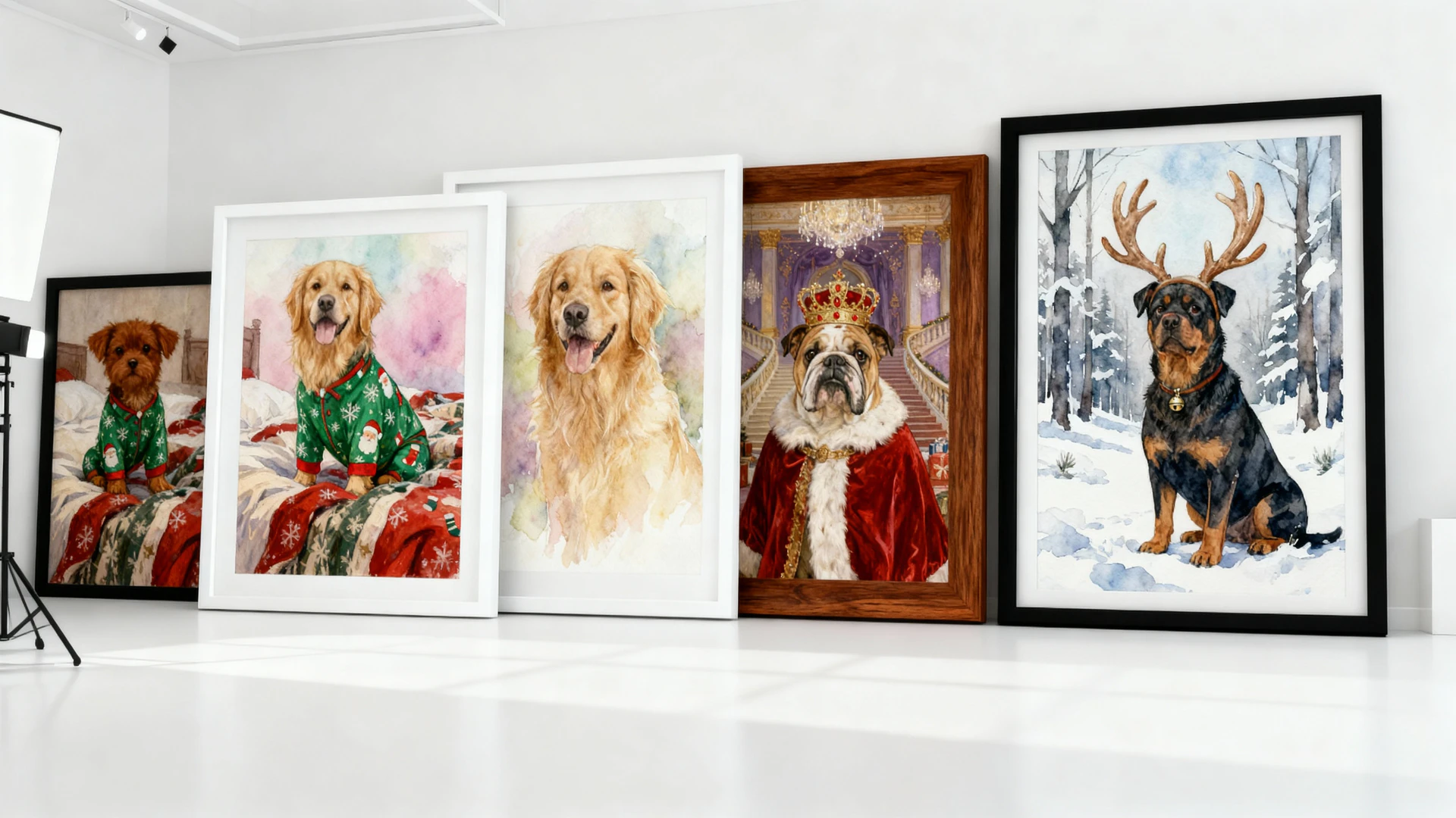 Petsyai AI-generated pet portraits in frames