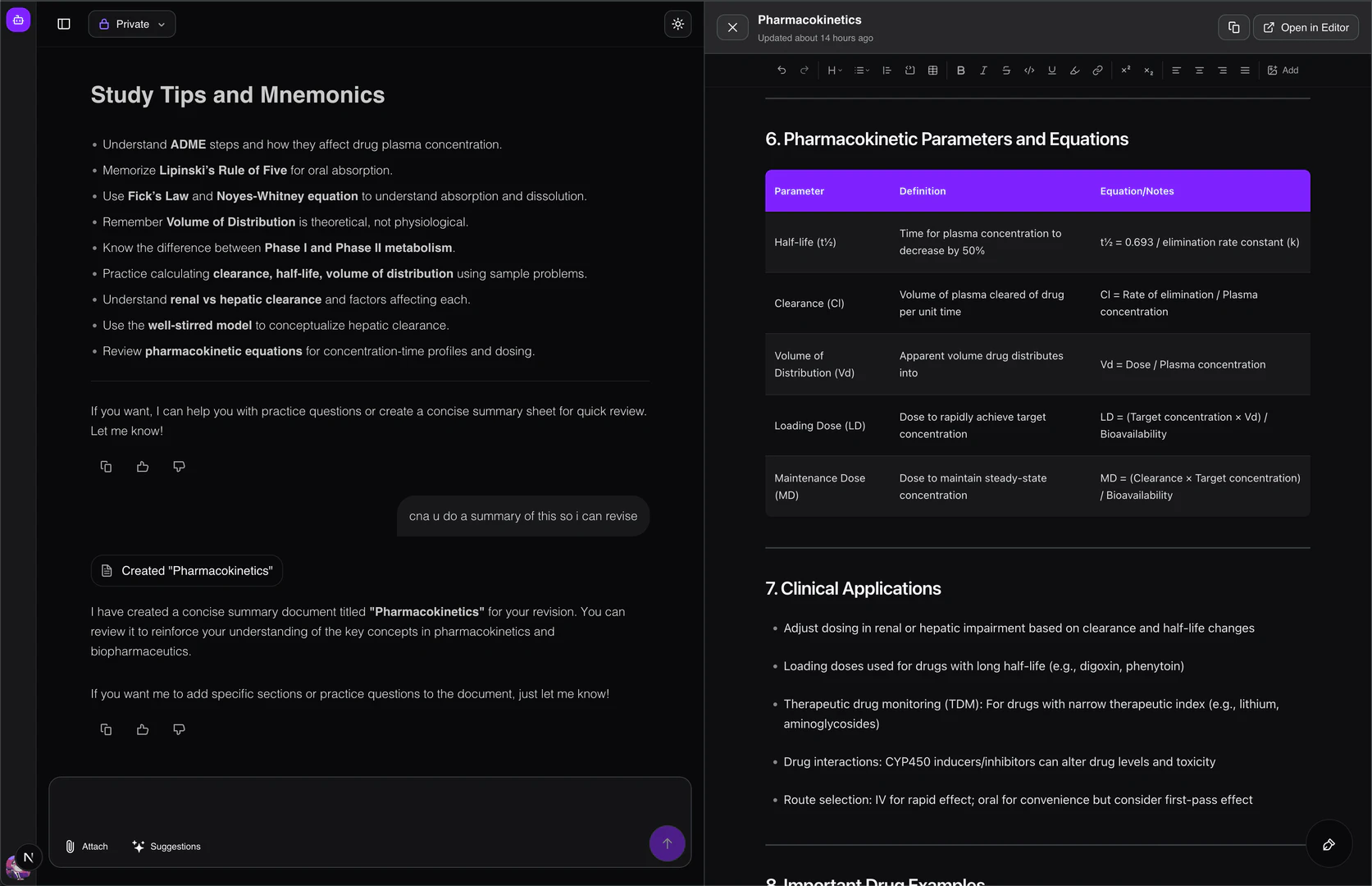 PharmaStudyAI features demonstration