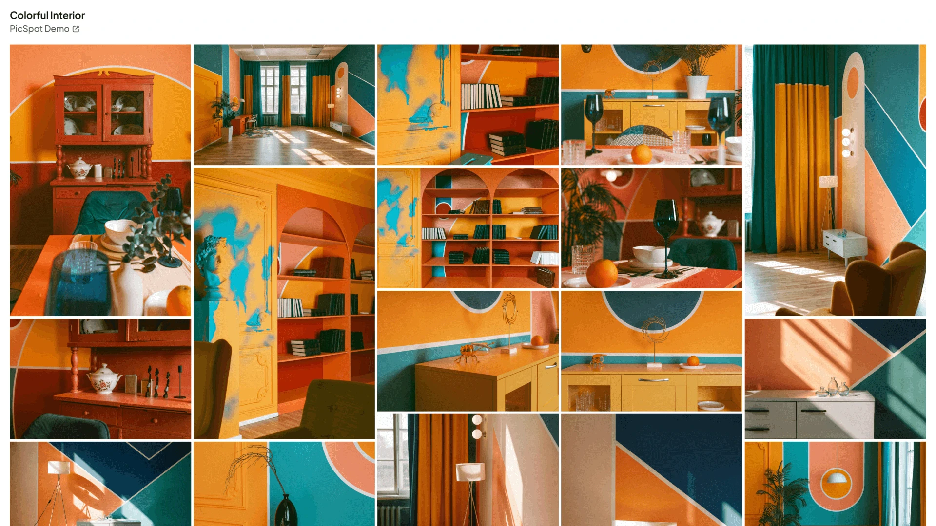 Picspot gallery interface overview