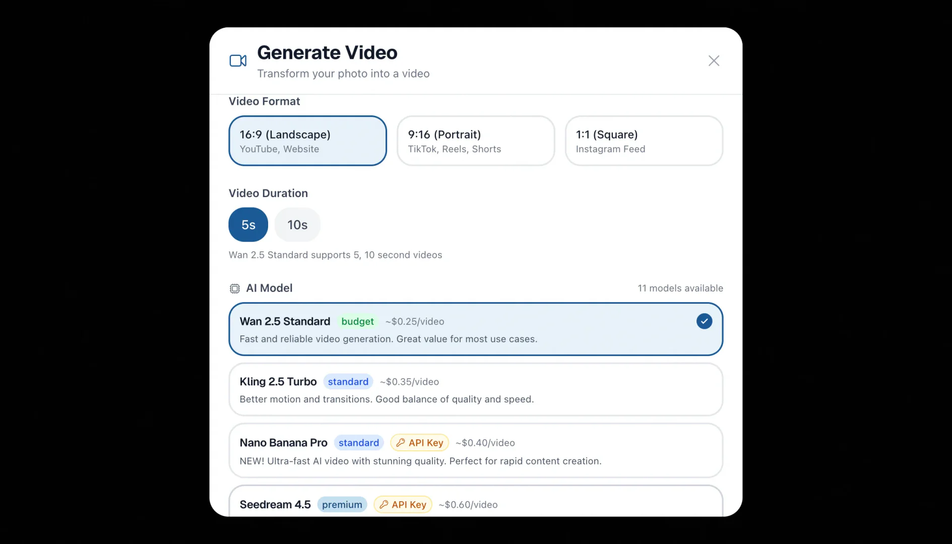 PixelMotion premium AI models
