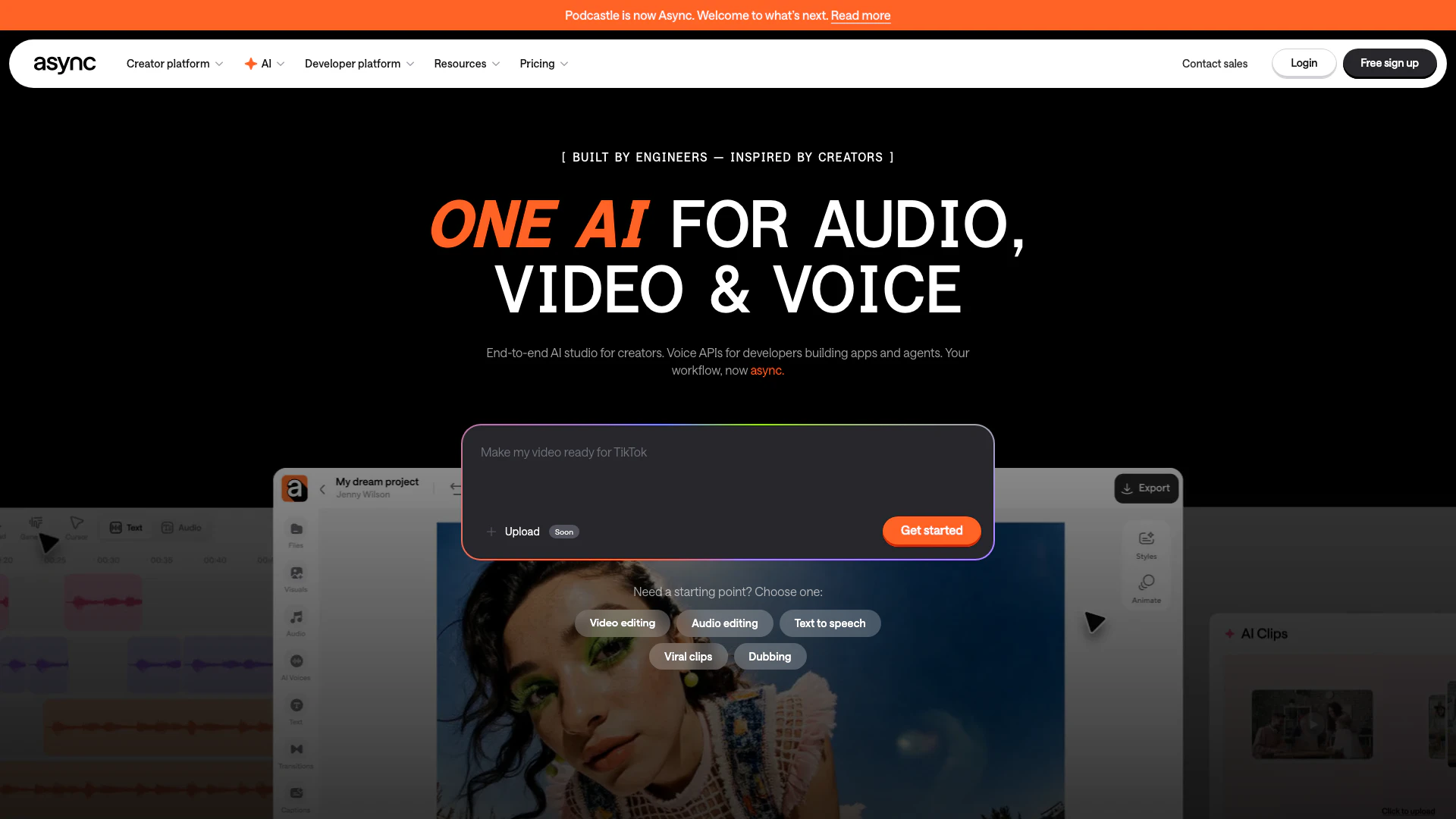 Podcastle screenshot