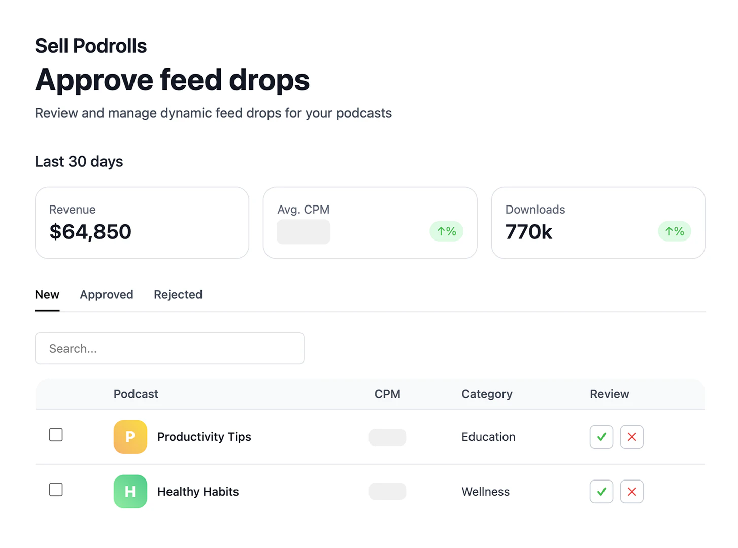 Podroll features demonstration