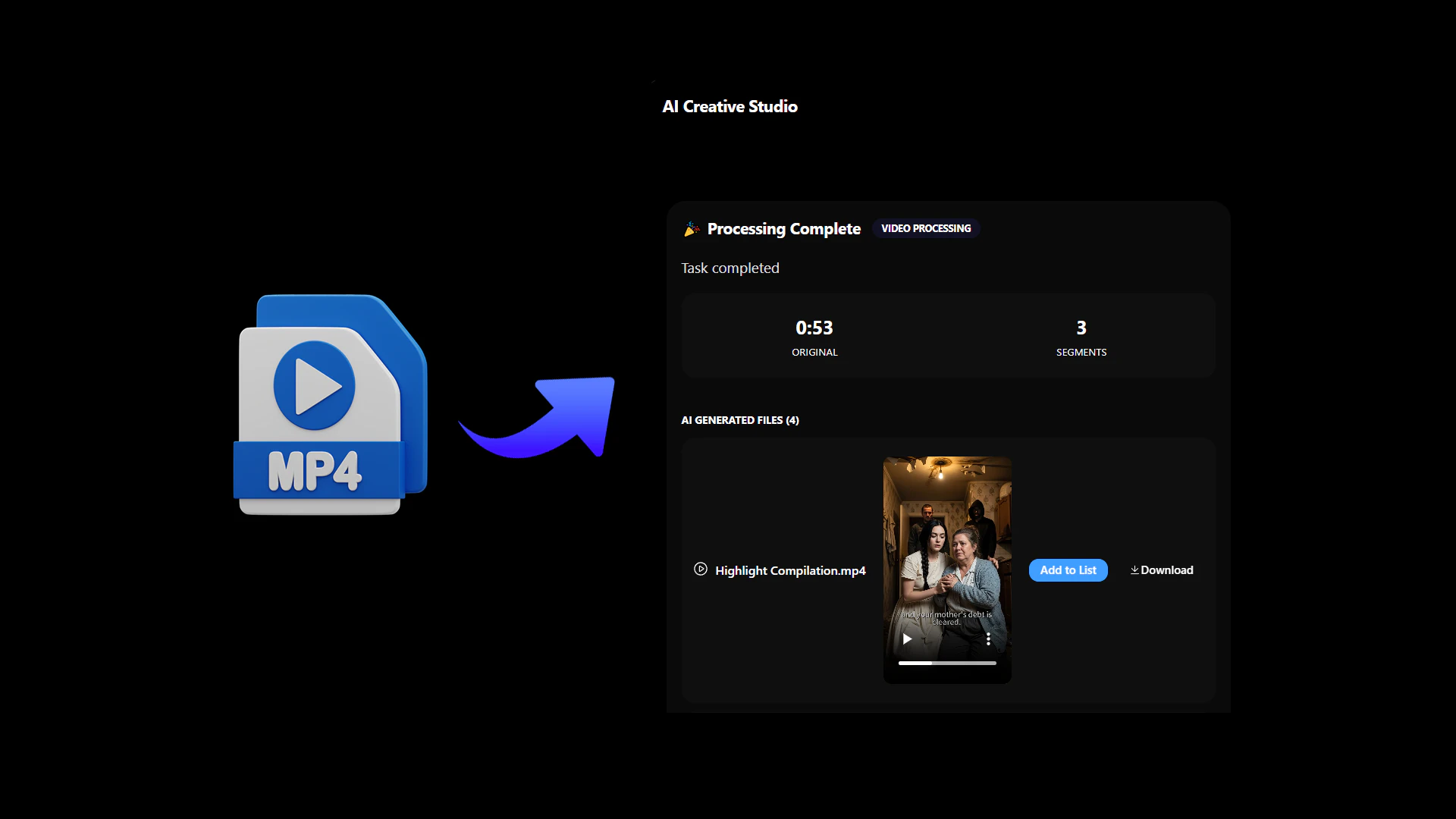 PopShort.AI autonomous editing agent feature