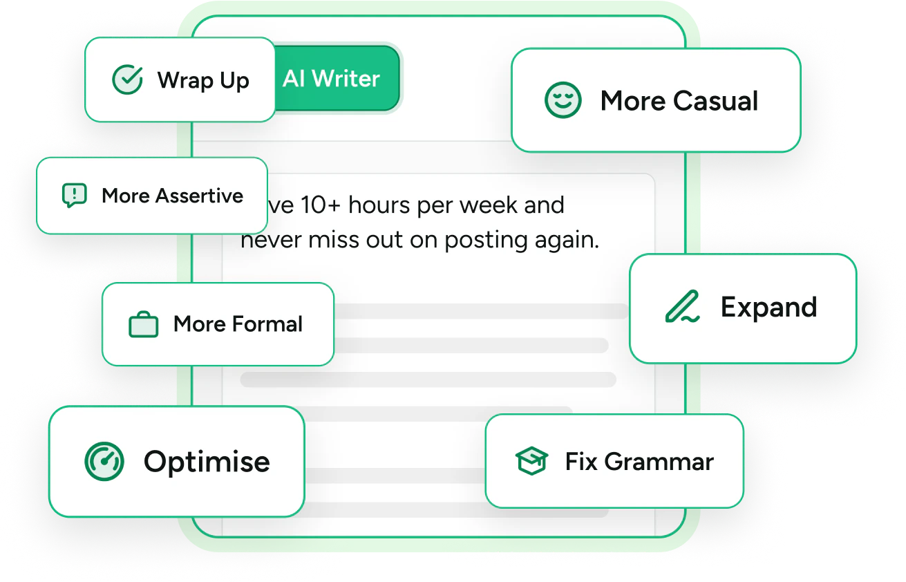 Postdrips AI Writer feature for optimizing LinkedIn content