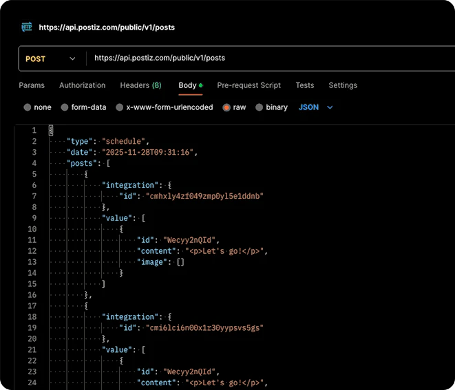 Postiz real application scenario