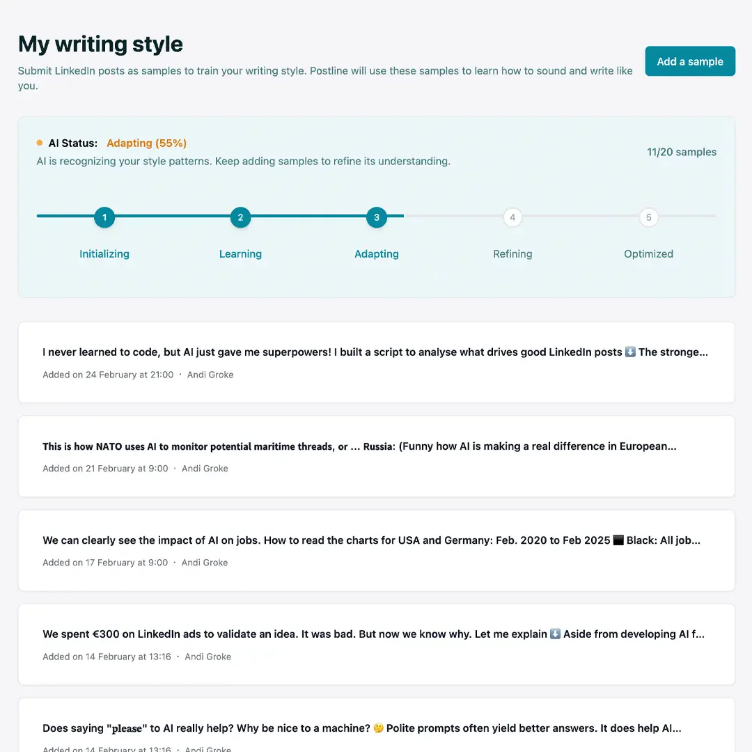 Postline use case example