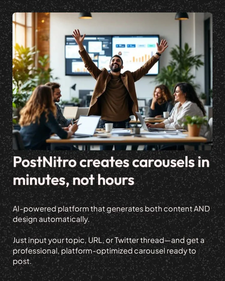 PostNitro users creating engaging carousels