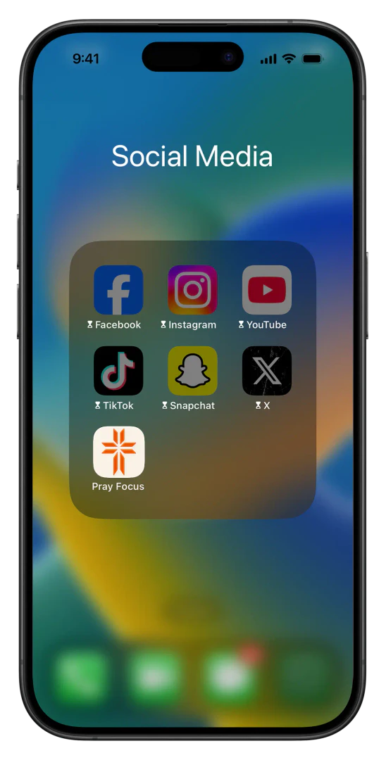 Prayfocus app blocking distracting apps feature