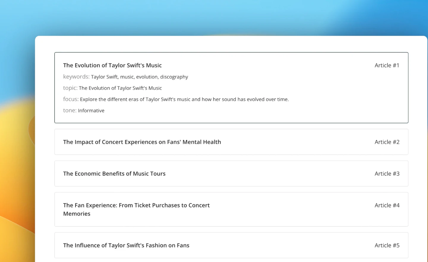 PredraftAI suggested articles feature demonstration
