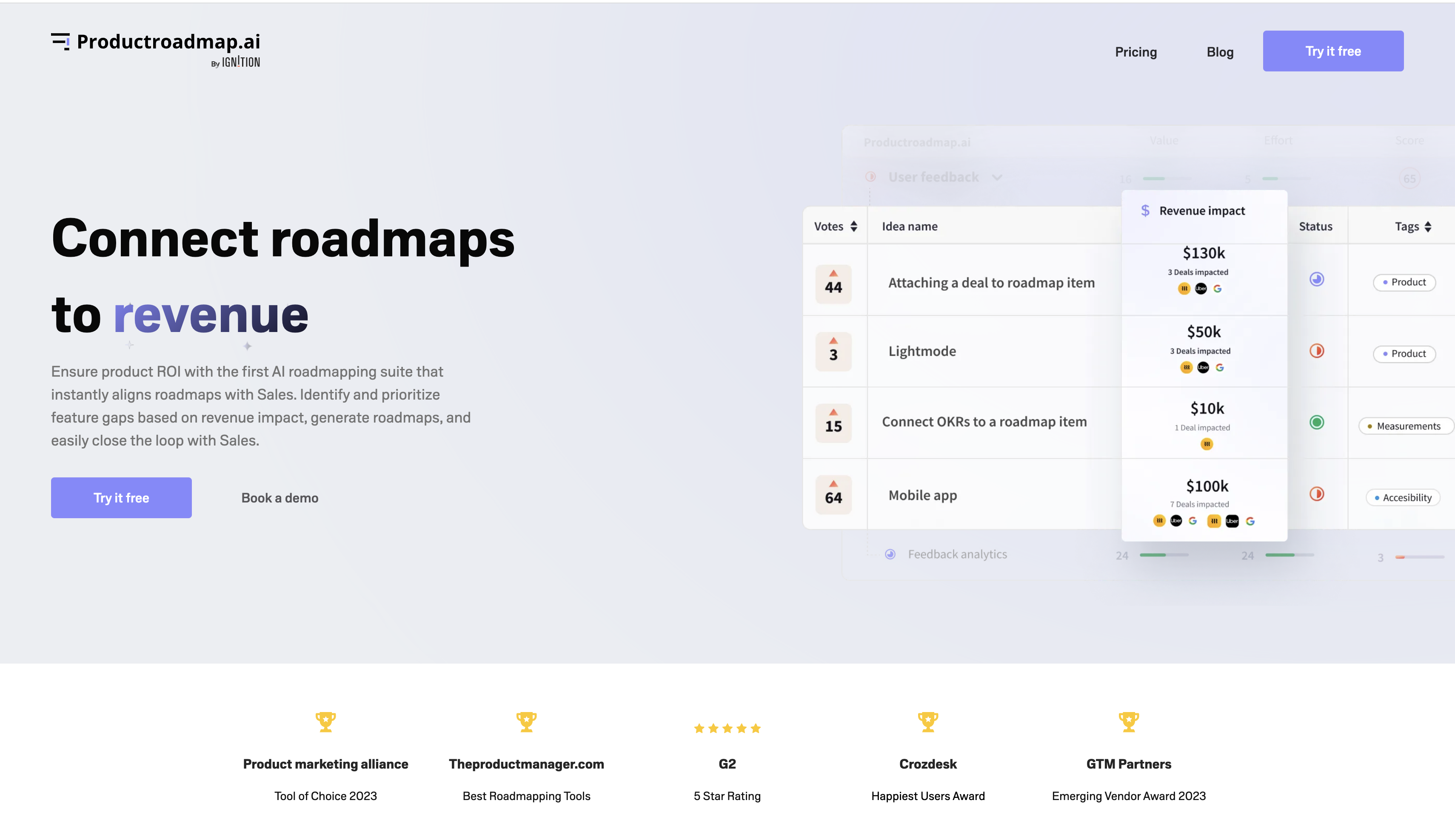 Productroadmap Ai By Ignition screenshot