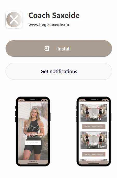 Progressier app installation example