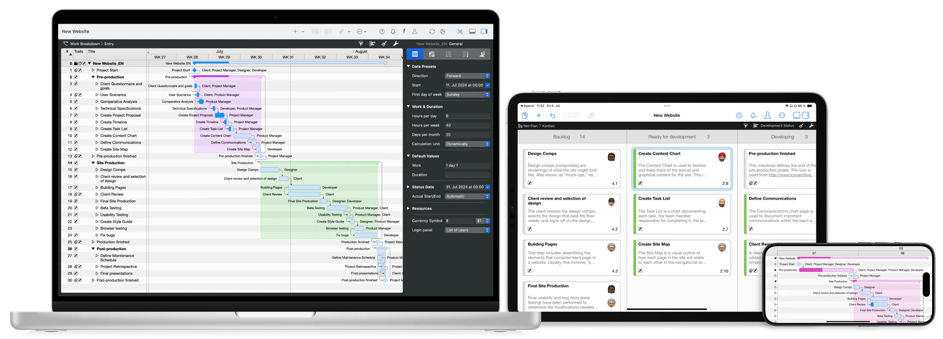 Merlin Project overview on multiple devices
