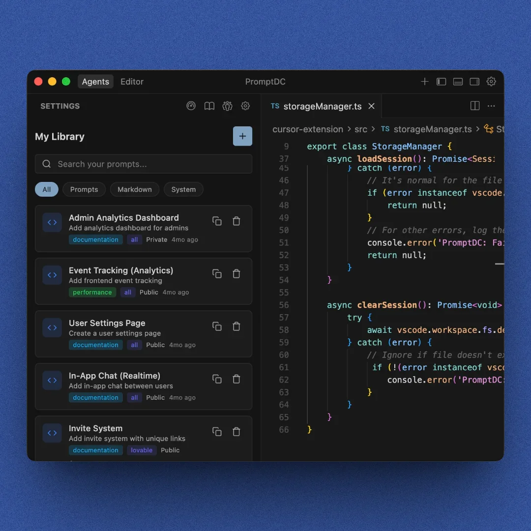 PromptDC community library for shared prompts