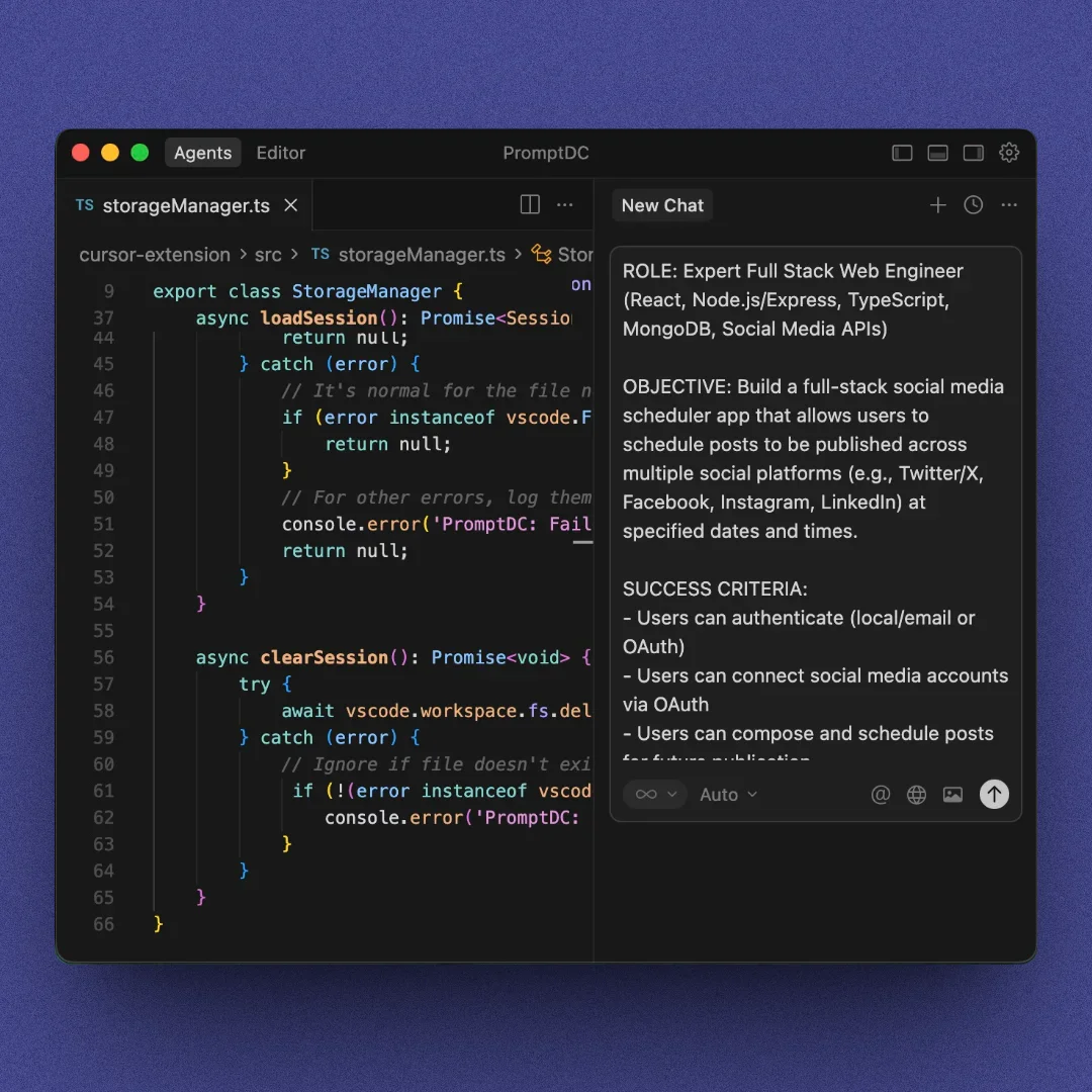 Simple and structured mode in PromptDC