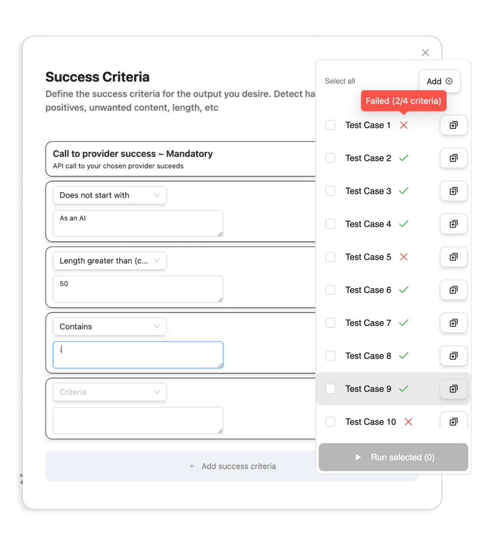 Prompteams testing suite for AI prompts