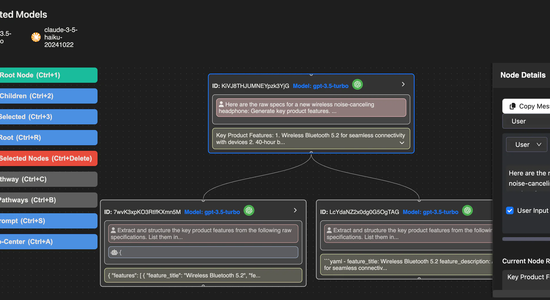 PromptGruup intelligent prompt mapping interface