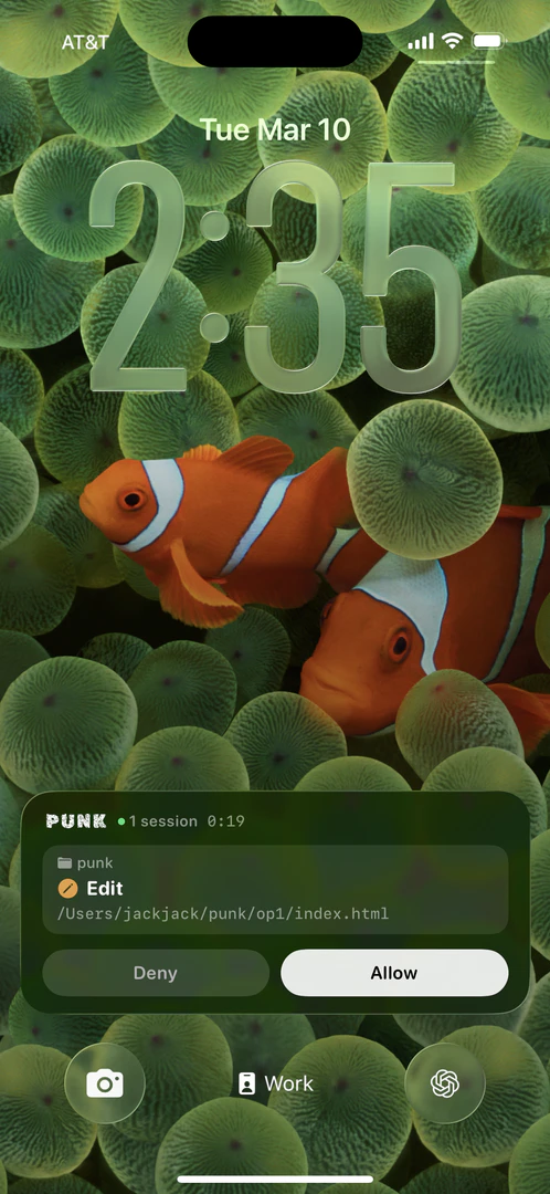 Punkcode session management interface