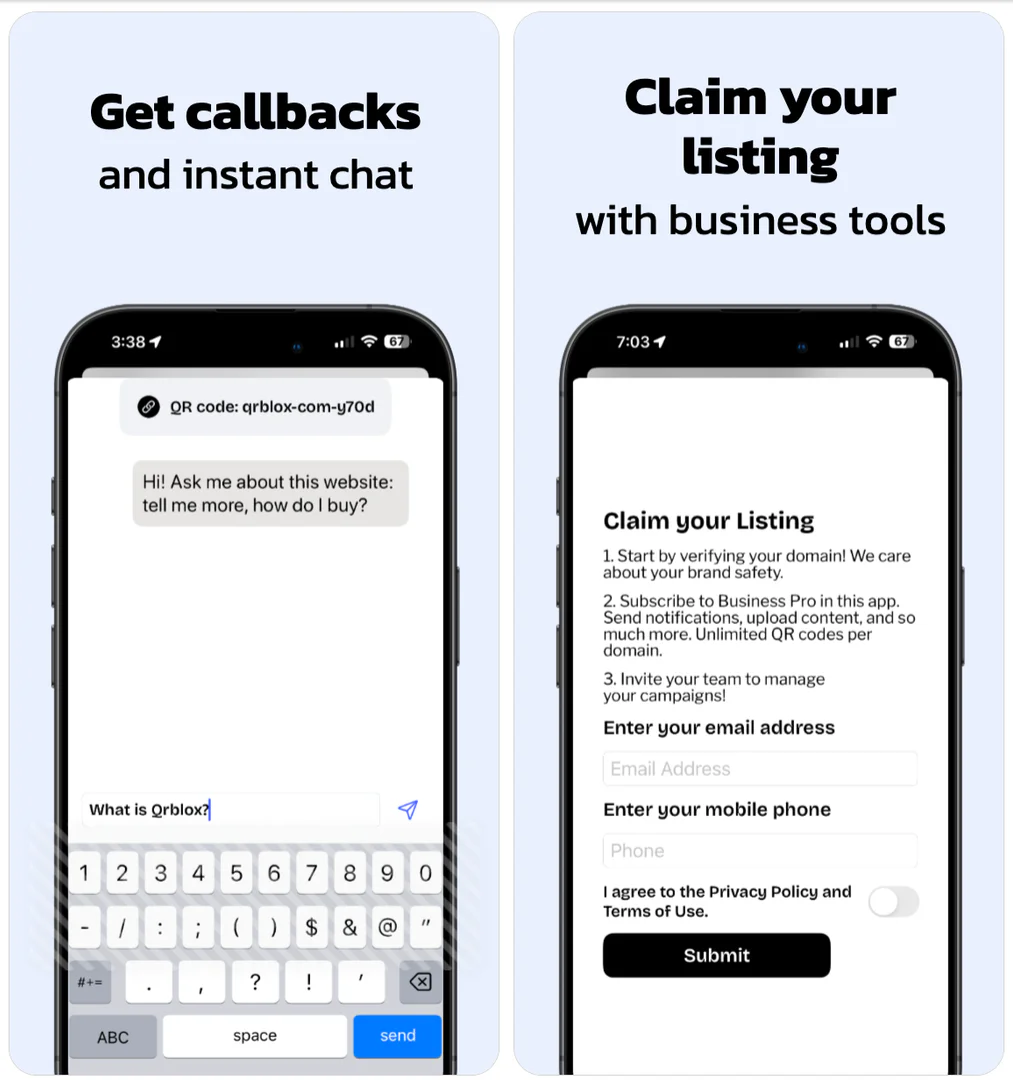 Qrblox app use case example