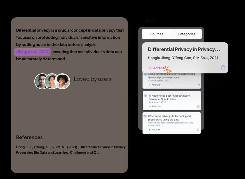 QuillWord citation support feature demonstration