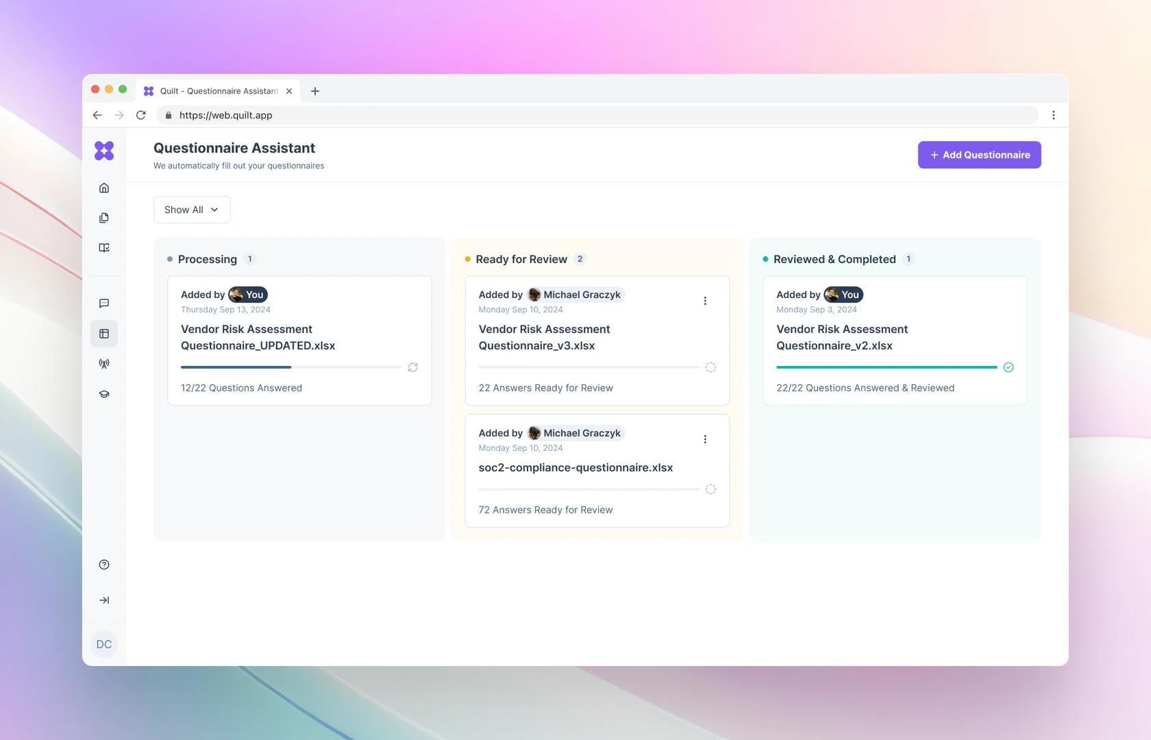 Quilt product overview for technical sales teams