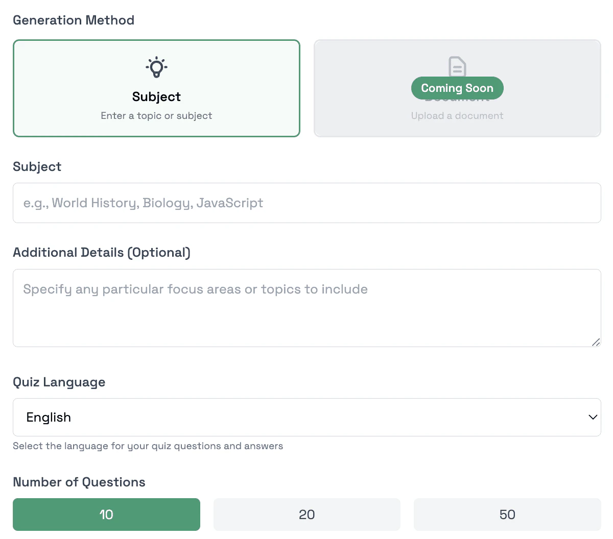 Quizzy-app product overview