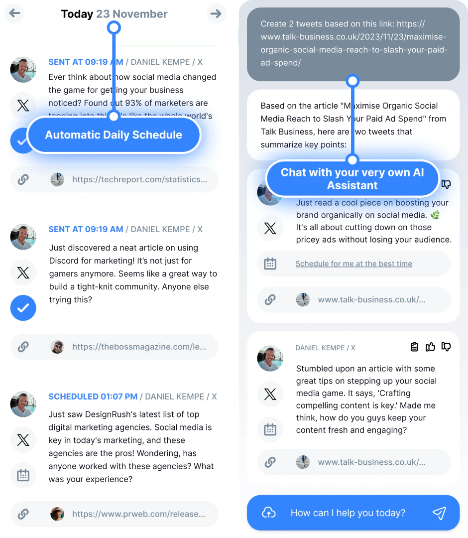 Quuu user scenario for social media marketers