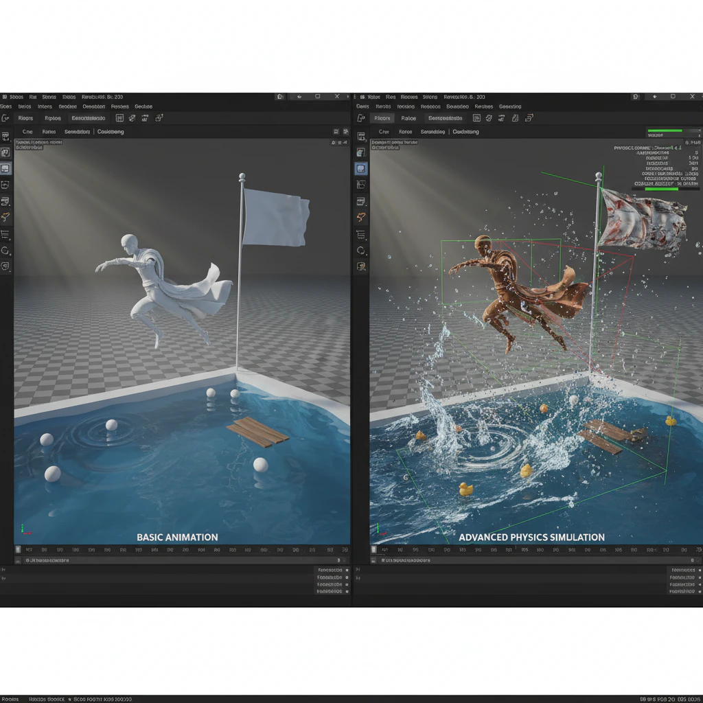 Ray3 Video AI advanced physics simulation showcase with realistic dynamics