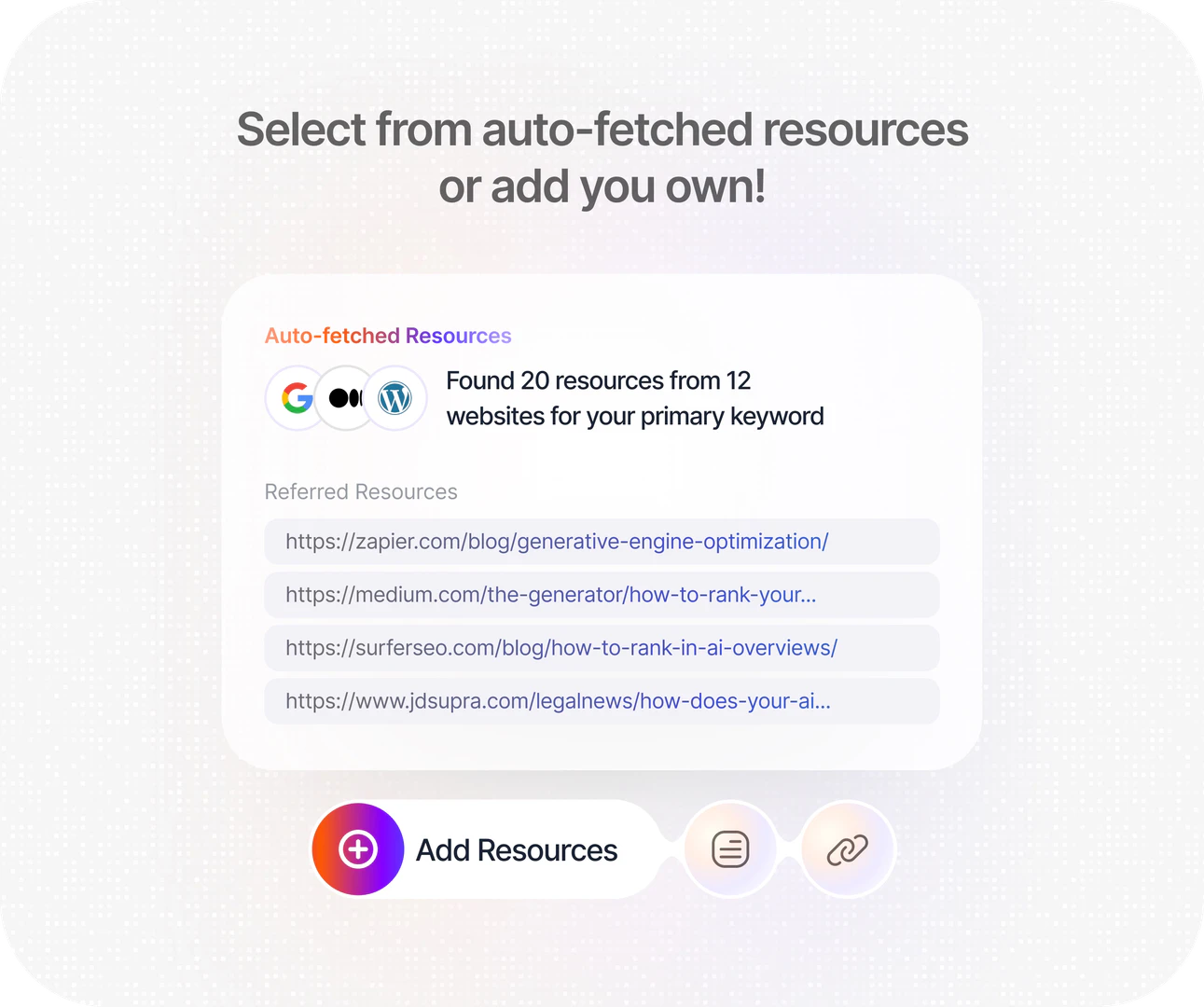 Content Creation Interface