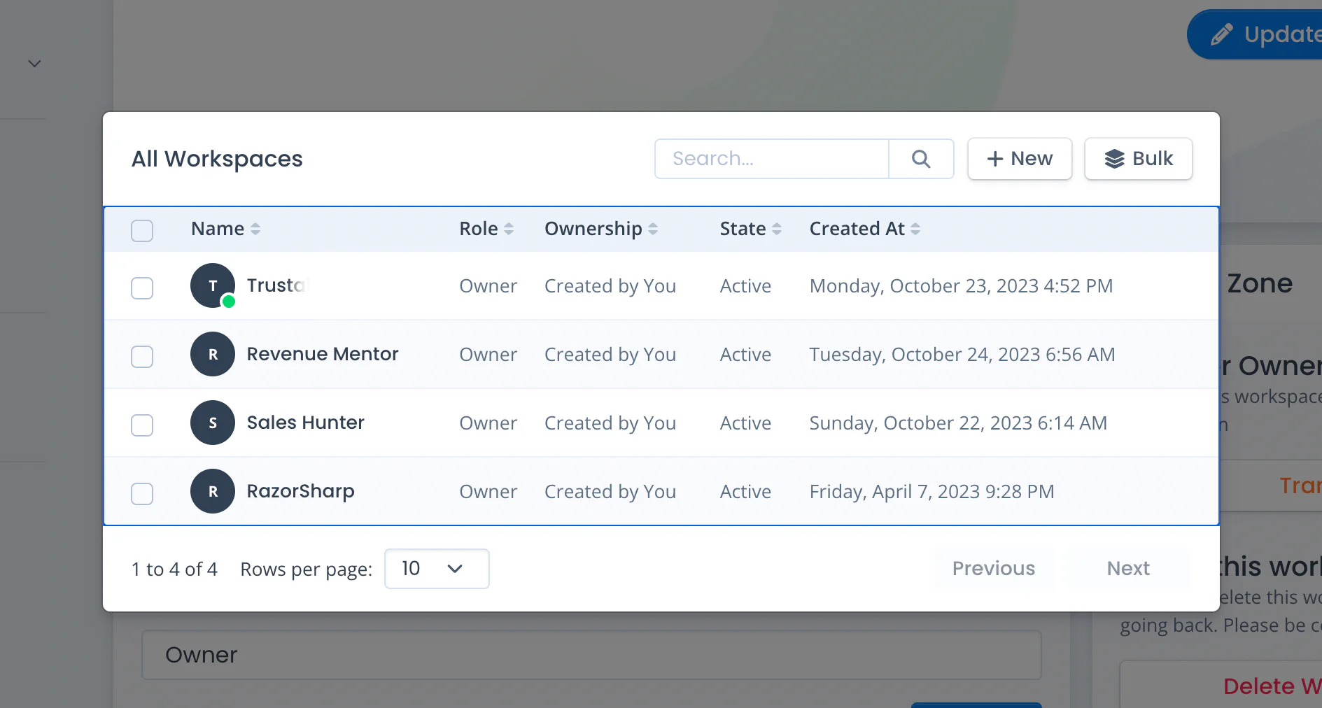 Reachable workspace for client-centric outreach management
