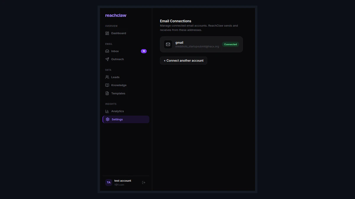 ReachClaw feature demonstration showing automated follow-up process