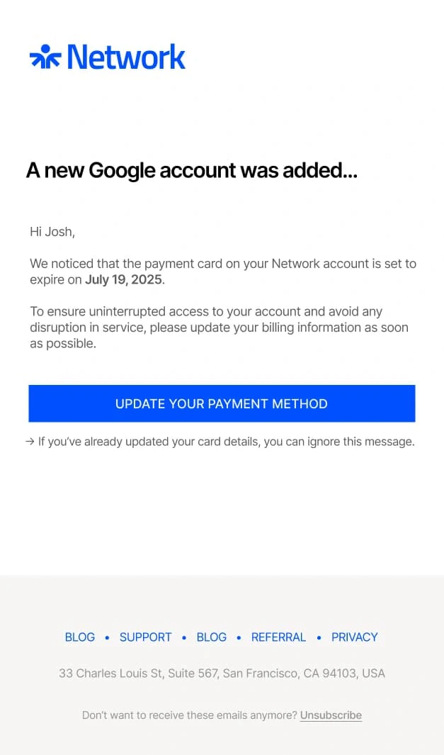 Reactemailtemplates account security alert email template preview