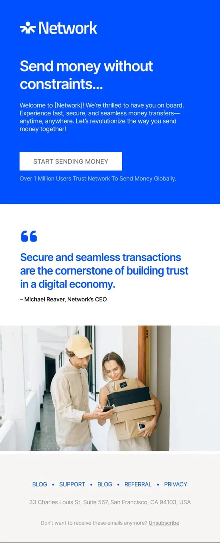 Reactemailtemplates welcome email template preview