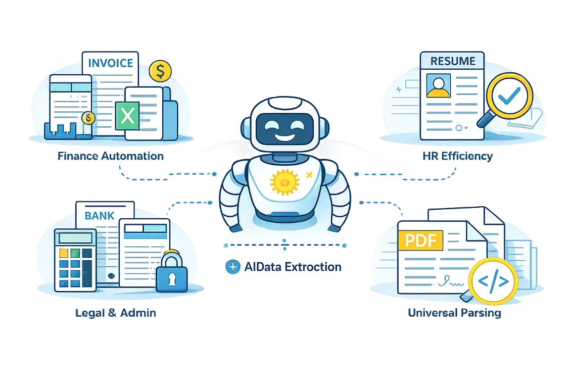 Readydata product interface showcasing PDF to Excel conversion