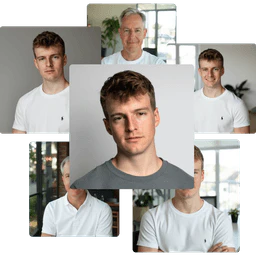 Realfake casual headshot feature demonstration