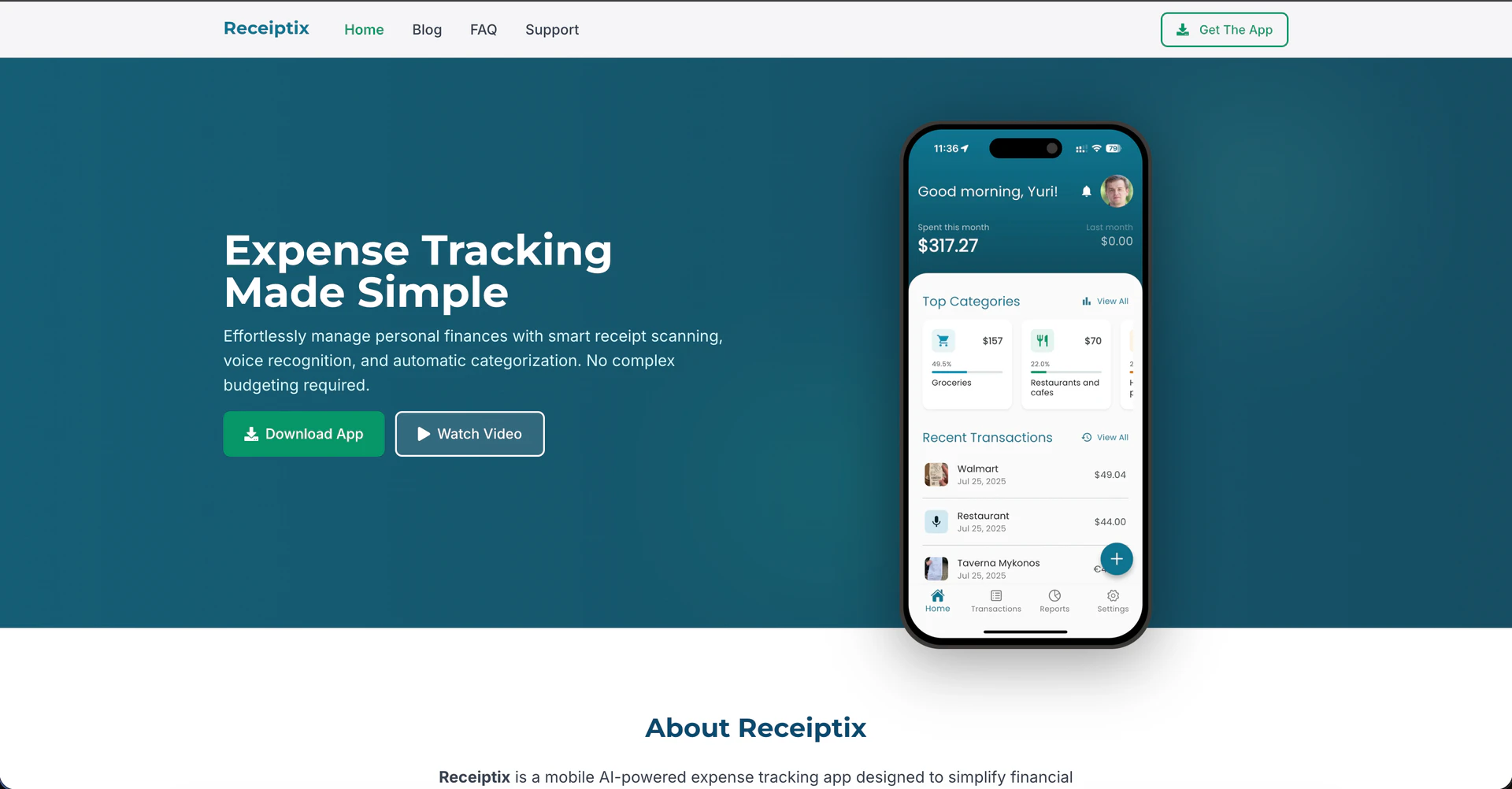 Receiptix screenshot