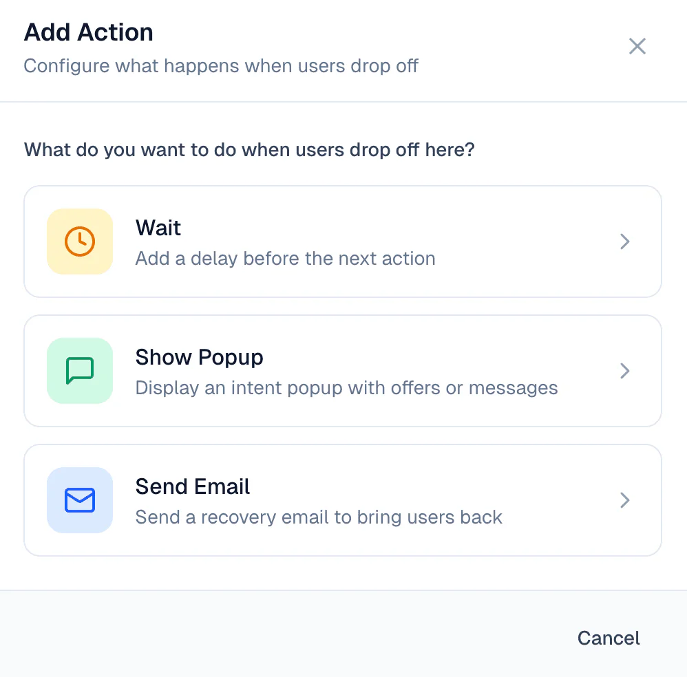 Redire main features demonstration showing intervention editor