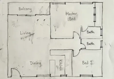 Reimagine Home floor plan sample for redesign
