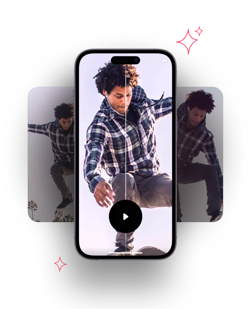 Remini video enhancement feature demonstration