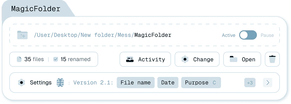 Renamerai magic folders feature