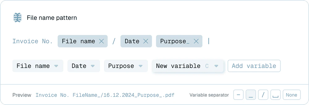 Renamerai pattern editor for custom naming