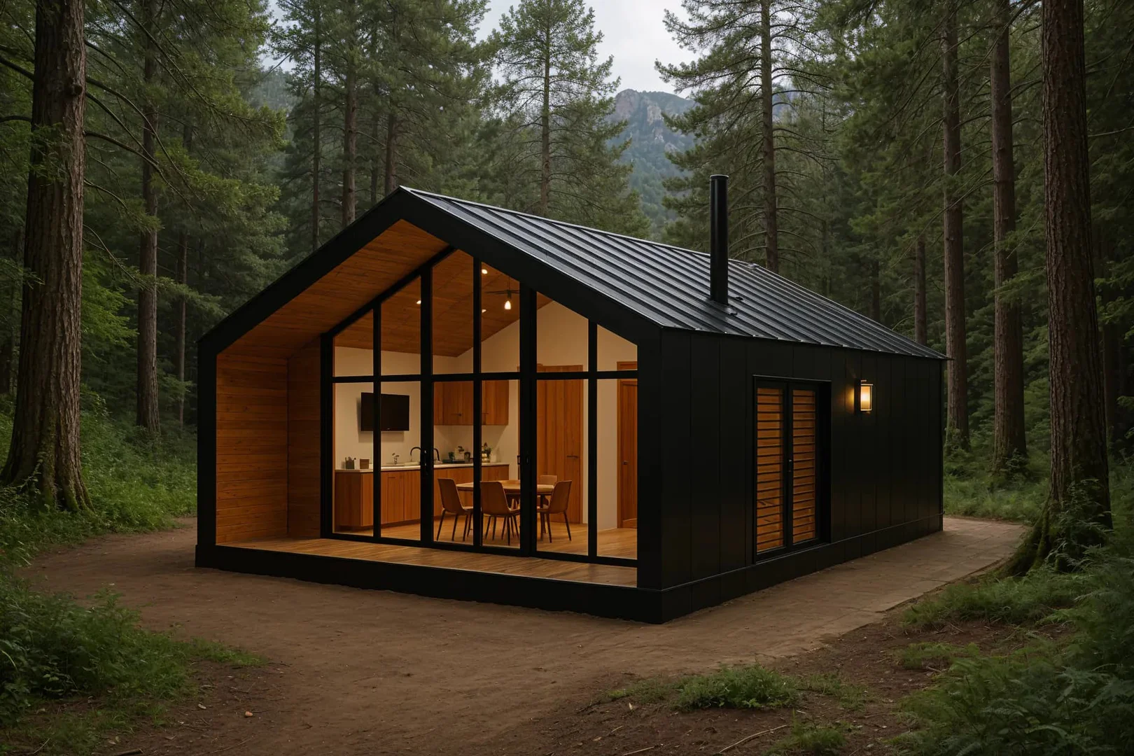 Forest house photorealistic render using Renderahouse