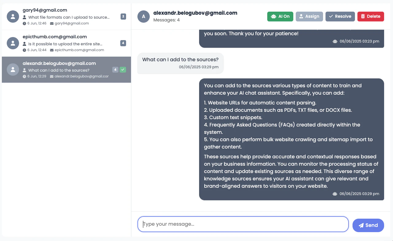 Repli product overview showing dashboard