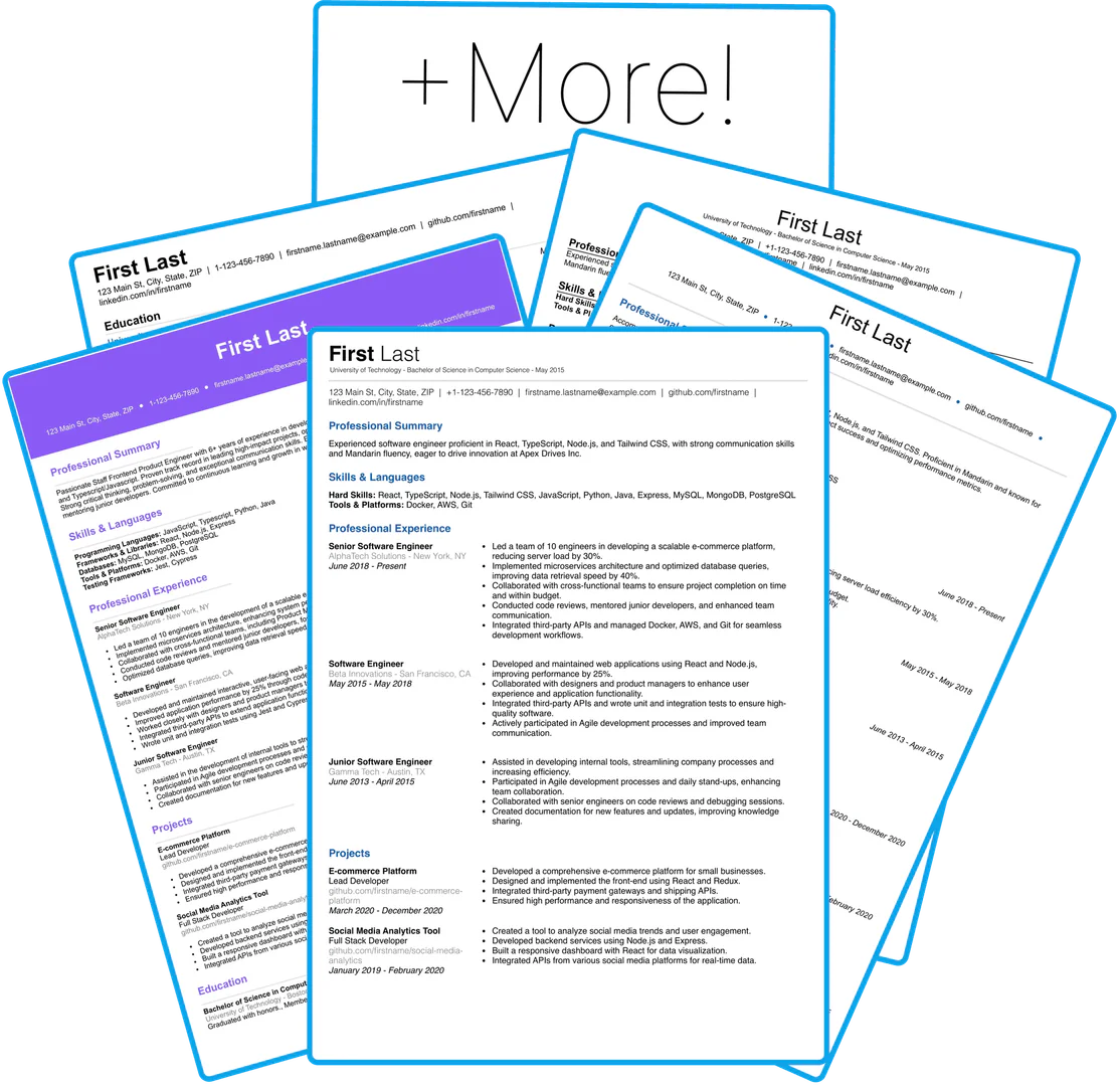 ResumaidPro ATS-friendly templates demonstration