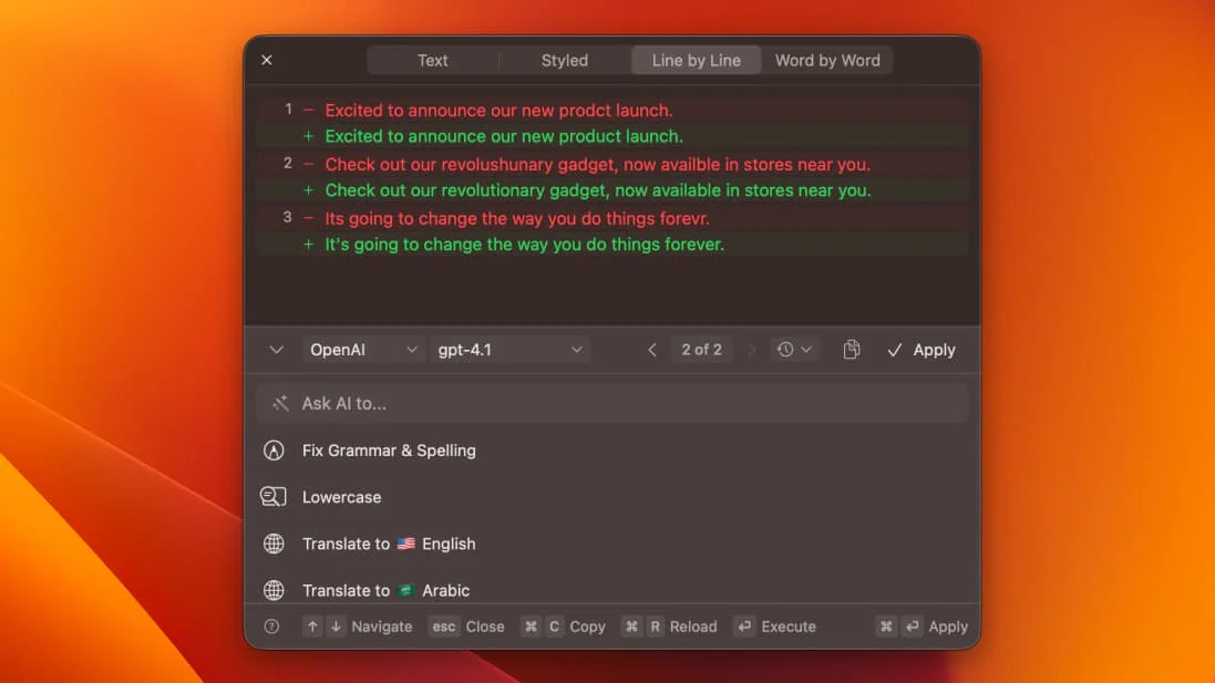 RewriteBar use case example